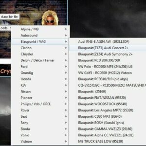 car radio read pin code by dump file