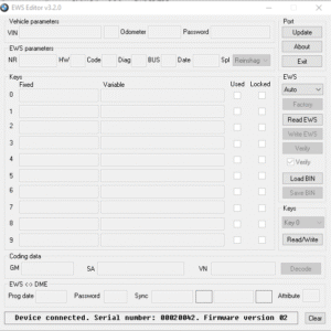 BMW CAS EWS ECU editors AND SYNC READ ISN