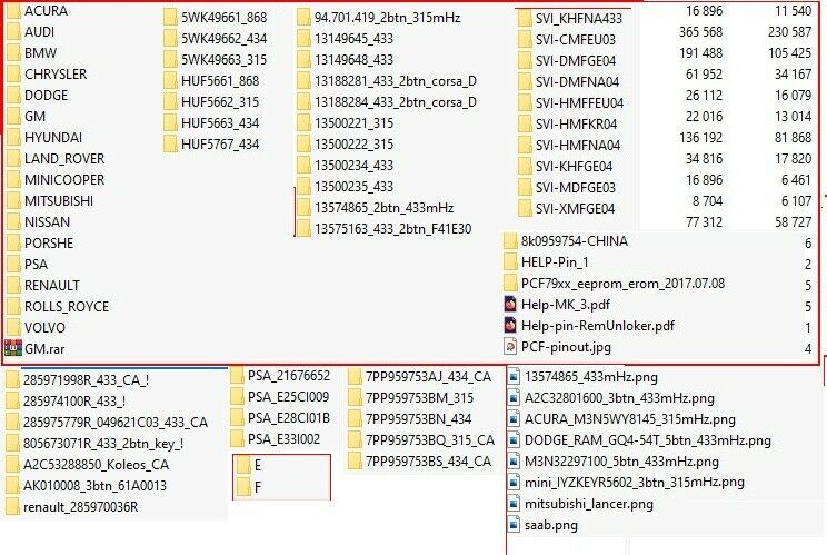 PCF79xx FILES FOR VIRGINIE CAR KEYS AND PIN