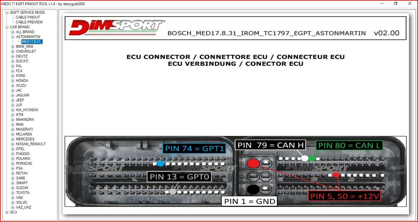 BOSCH MEDC17 ECU PIN OUT SOFTWARE 2021 - Image 2