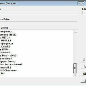 CHECKSUM CORRECTOR FOR OLD ECU