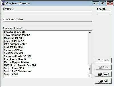 CHECKSUM CORRECTOR FOR OLD ECU
