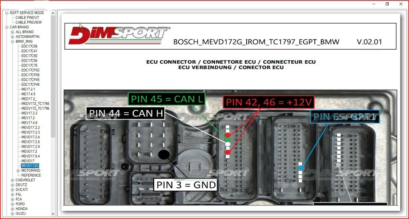 BOSCH MEDC17 ECU PIN OUT SOFTWARE 2021 - Image 3