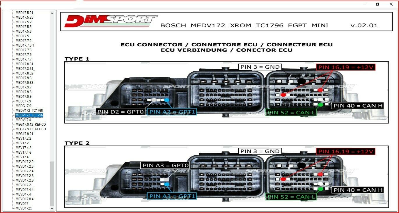 BOSCH MEDC17 ECU PIN OUT SOFTWARE 2021 - Image 6