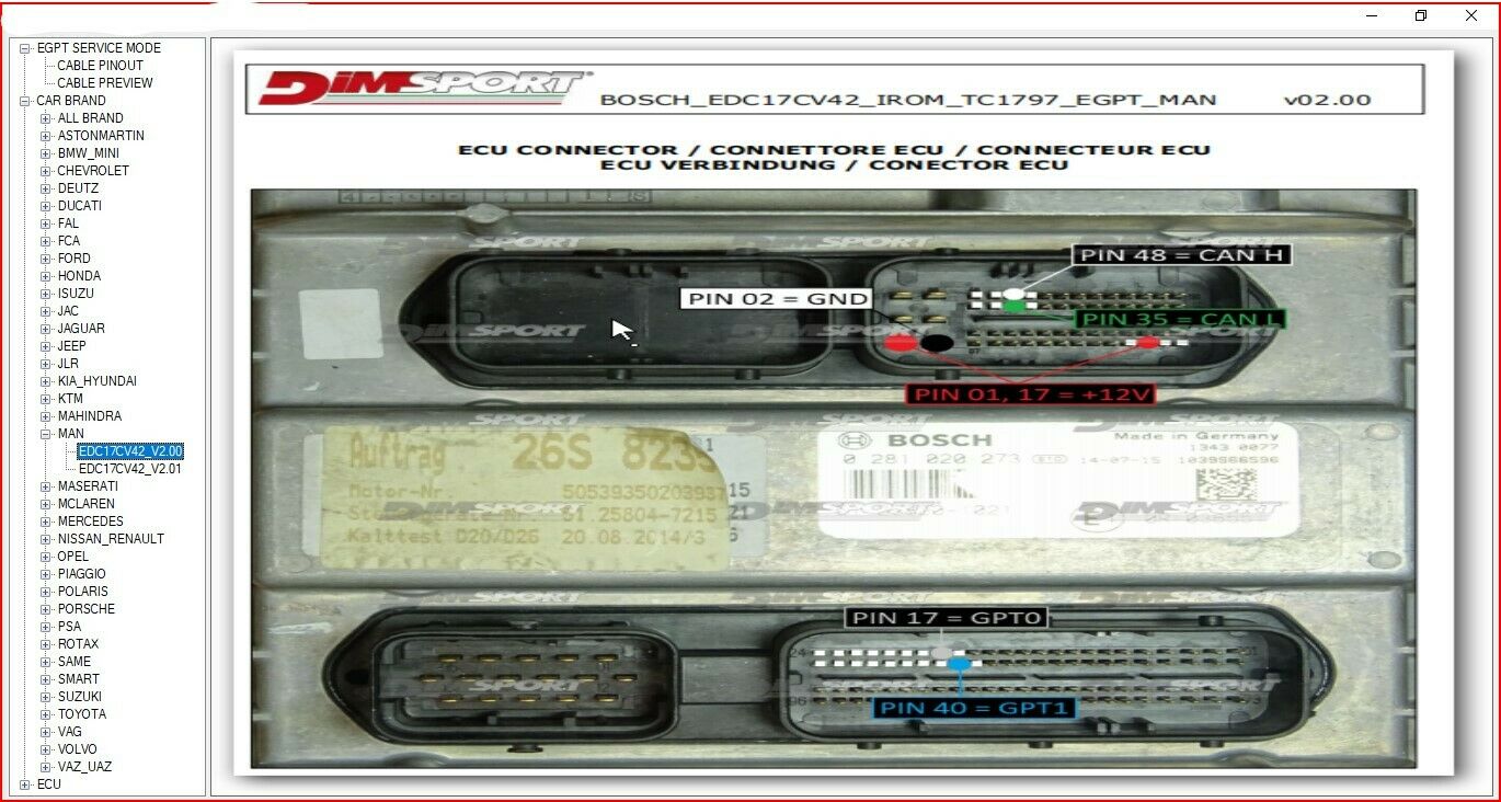 BOSCH MEDC17 ECU PIN OUT SOFTWARE 2021 - Image 7