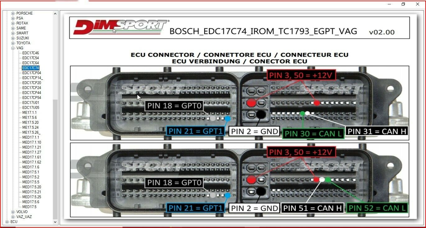 BOSCH MEDC17 ECU PIN OUT SOFTWARE 2021 - Image 8