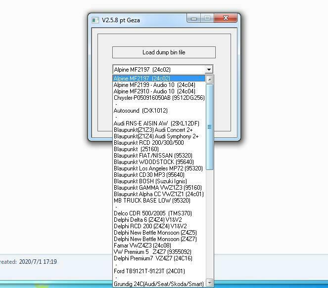 Car Radio Unlock Code calculator