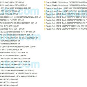 Toyota Lexus DPF EGR off Denso Bosch EDC16 17 Best new