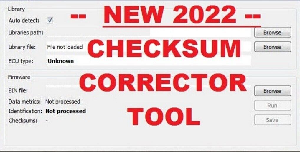 CHECKSUM ECU SOFTWARE CORRECTOR NEW 2022